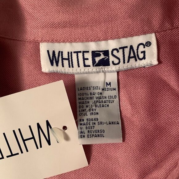 NWT White Stag Rayon Pockets Button Down Dusty Pink  Size M - Picture 8 of 10